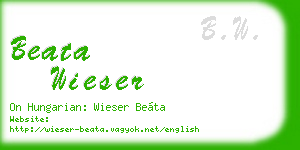 beata wieser business card